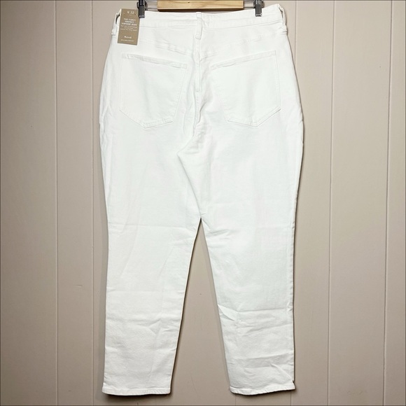 Madewell NWT Curvy Perfect Vintage Jeans 32 14 Tile White high rise waist retro - Picture 4 of 13